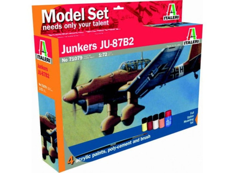 Aircraft | Model & Die-Cast Italeri Italeri - 1/72 Ju-87 B2 Stuka Starter Gift Set Plastic Model Kit [1-71079]