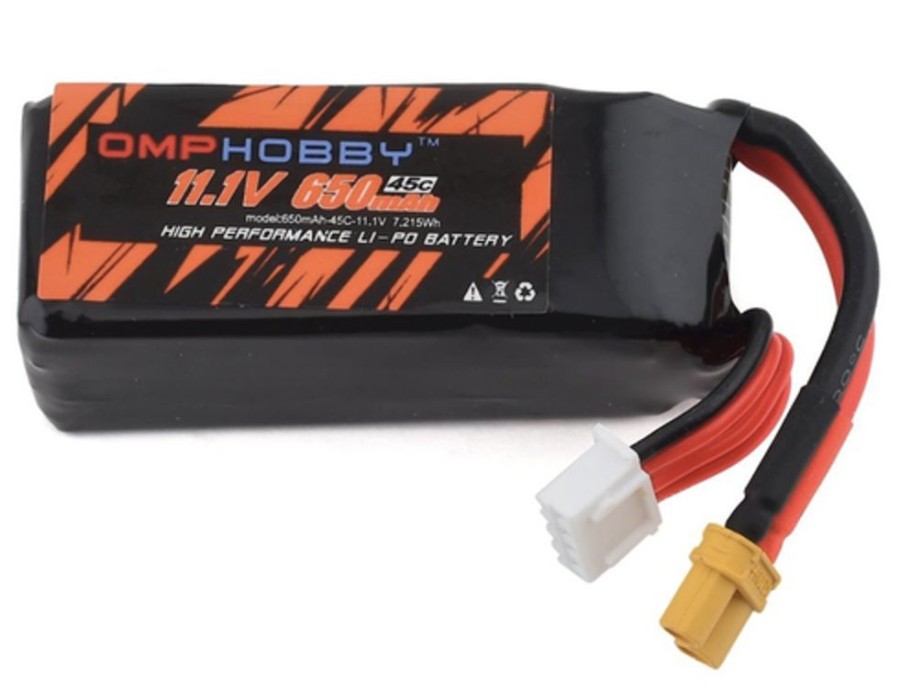 Lithium Polymer Batteries | Batt/Charger OMP Hobby Omp Hobby 3S Lipo Battery 45C (11.1V/650Mah) W/Xt30 Connector