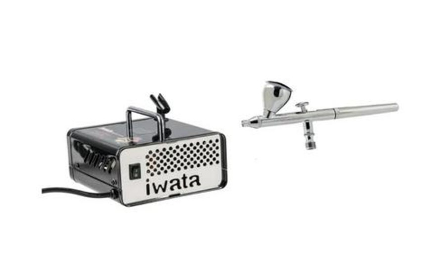 Paint Brushes, Airbrushes & Compressors | Accessories iwata Iwata Air Brush Kit Cake Home Hp.Cn + Is35 Compressor