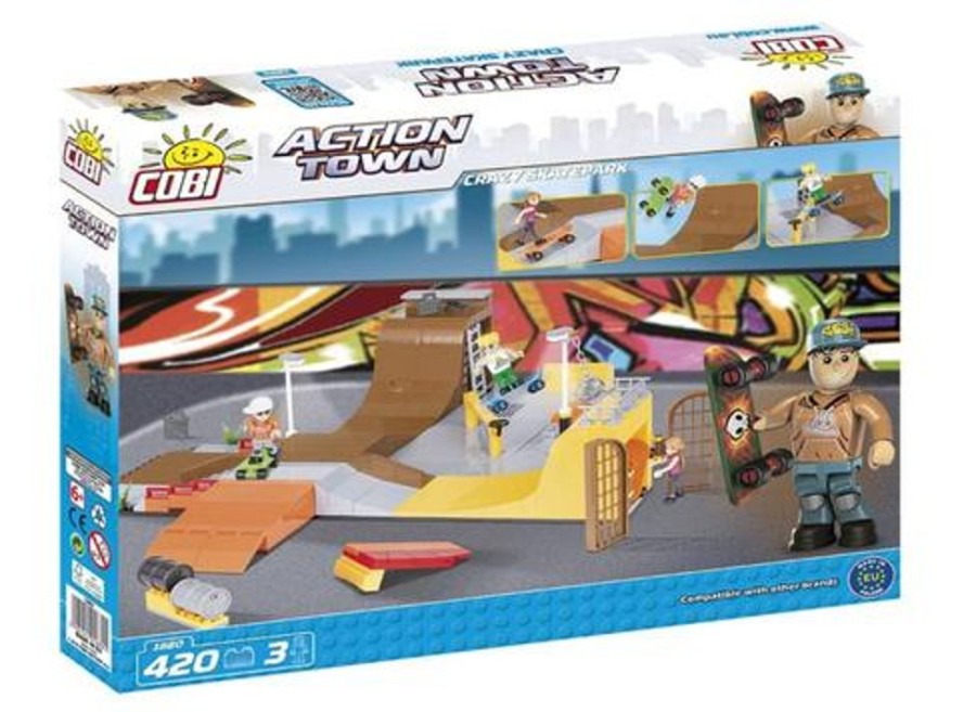 Model & Die-Cast Cobi Cobi - Action Town 1880 Crazy Skatepark 420Pcs