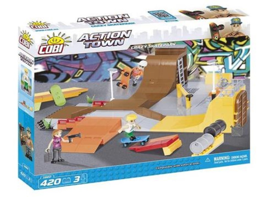 Model & Die-Cast Cobi Cobi - Action Town 1880 Crazy Skatepark 420Pcs