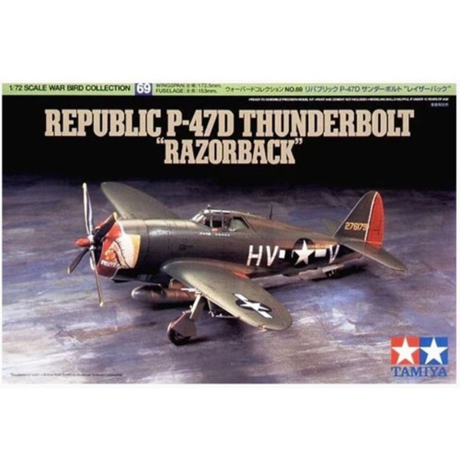 Aircraft | Model & Die-Cast Tamiya Tamiya - 1/72 Republic P-47D Thunderbolt "Razorback" Plastic Model Kit [60769]