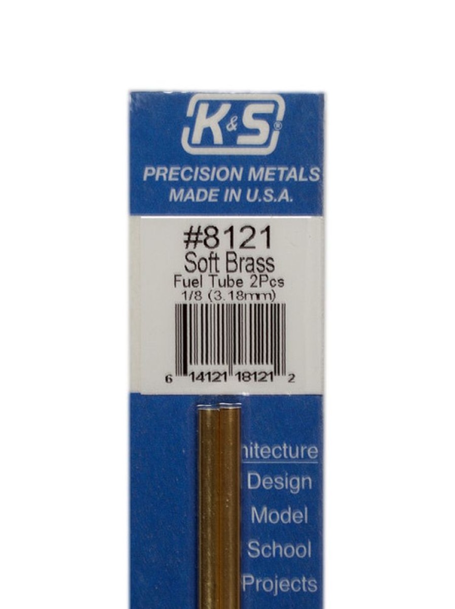 Brass | Accessories K&S K&S Soft Brass Fuel Tube 1/8" X 12" #8121