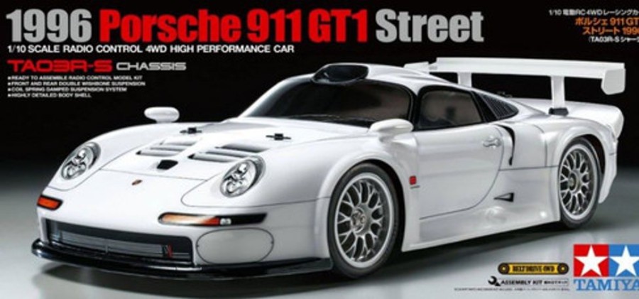 Cars/Tanks Tamiya Tamiya 1/10 - Porsche 911 Gt1 Street Ta03R-S Chassis [47443] W/ Beginner Ready To Run Combo