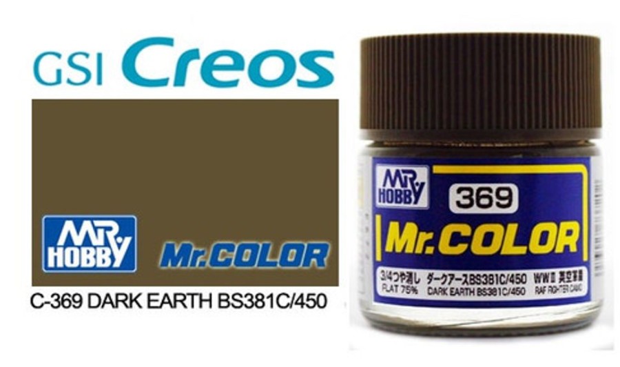 Mr. Hobby Paint | Accessories Mr Hobby Gunze - C369 Mr Color Dark Earth Bs381/C450