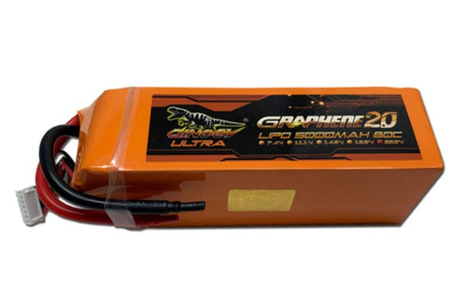 Lithium Polymer Batteries | Batt/Charger Giant Power Dinogy Ultra Graphene 2.0 6S 22.2V 5000Mah 80C W/ Xt90