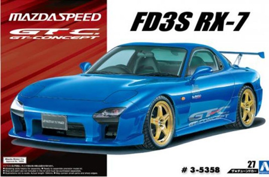 Cars | Model & Die-Cast Aoshima Aoshima - 1/24 The Tuned Car No.27 Mazdaspeed Fd3S Rx-7 A Spec Gt-C '99