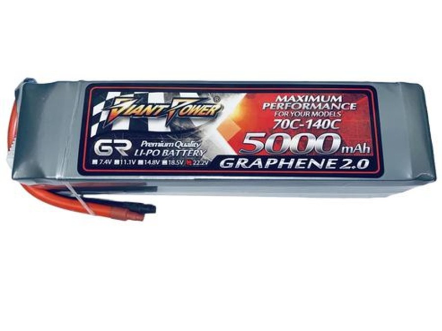 Lithium Polymer Batteries | Batt/Charger Giant Power Giant Power Graphene 6S 22.2V 5000Mah 70C Li-Po W/ No-Plug