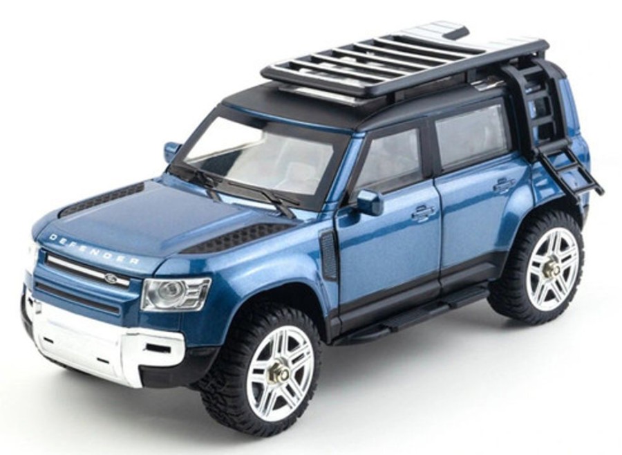 Cars/Tanks Pinecone Models Pinecone Forest 2402 Diecast Alloy Rc Range Rover Defender Rtr 1/24 2.4G 4Wd Rc Car With Led Lights - Blue