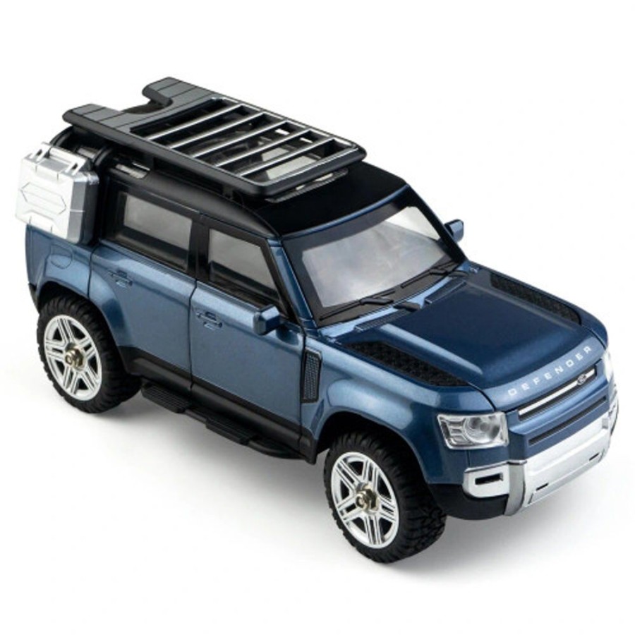 Cars/Tanks Pinecone Models Pinecone Forest 2402 Diecast Alloy Rc Range Rover Defender Rtr 1/24 2.4G 4Wd Rc Car With Led Lights - Blue