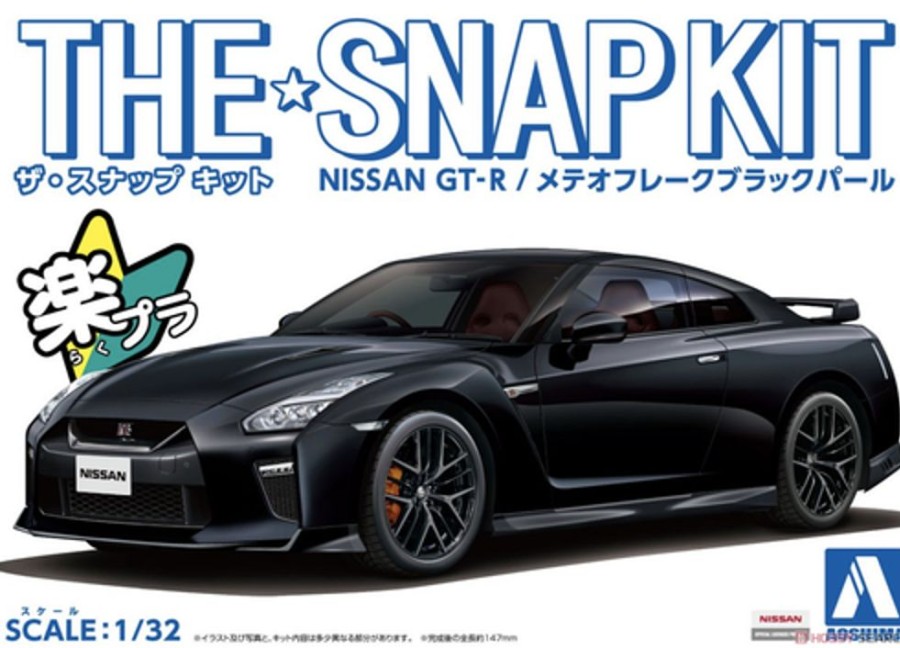 Cars | Model & Die-Cast Aoshima Aoshima - Nissan Gt-R (Meteor Flake Black Pearl) (Model Car) Snap Kit