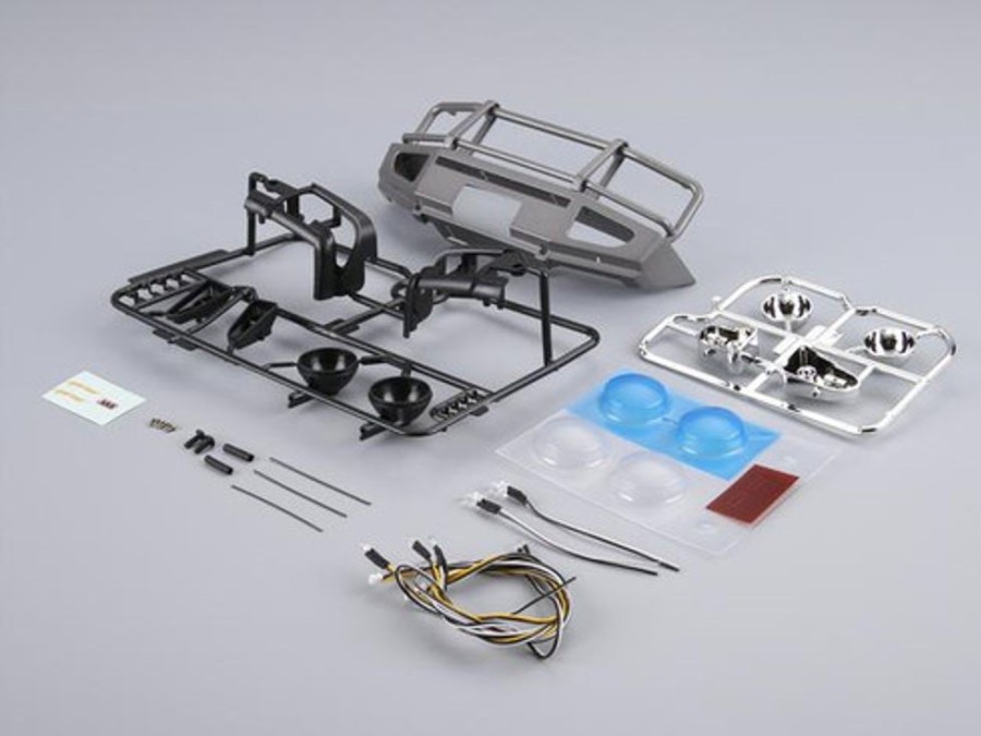 Crawler Accessories | Parts KillerBody Killerbody 1/10 Alloy Bumper W/Leds Upgrade Sets Silver-Grey Traxxas Trx-4 Chassis