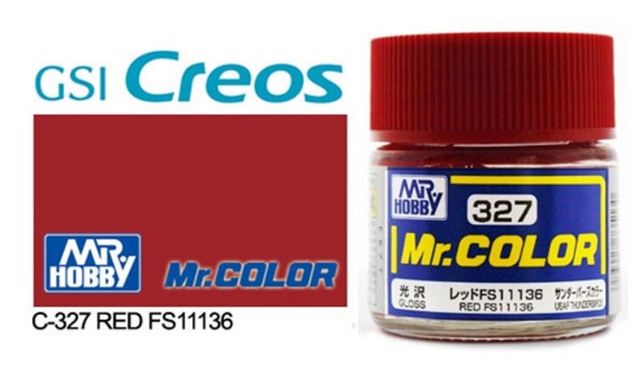 Mr. Hobby Paint | Accessories Mr Hobby Gunze - C327 Mr Color Gloss Red Fs11136