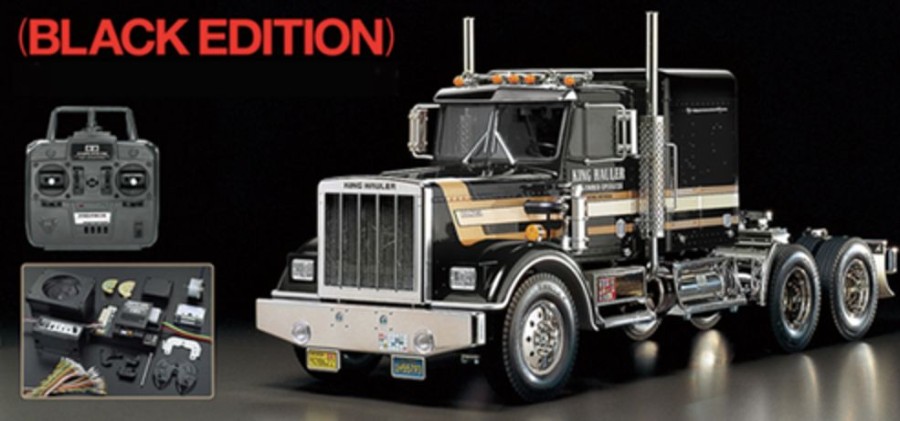 Trucks & Trailers | Cars/Tanks Tamiya Tamiya - 1/14 Rc King Hauler Black Edition [56336] W/ 4Ywd, Esc And Servo Combo