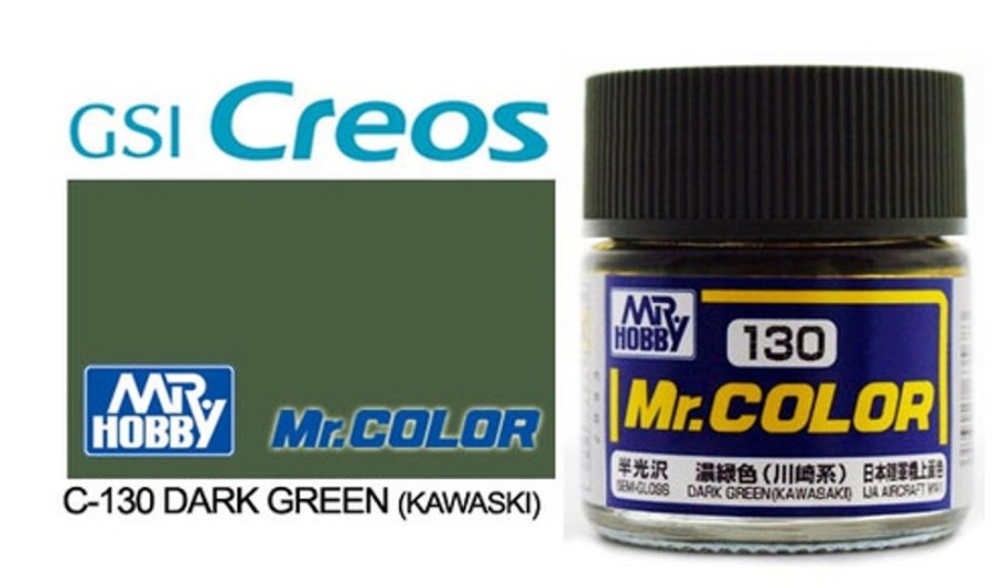 Mr. Hobby Paint | Accessories Mr Hobby Gunze - C130 Mr Color Semi Gloss Dark Green (Kawasaki)