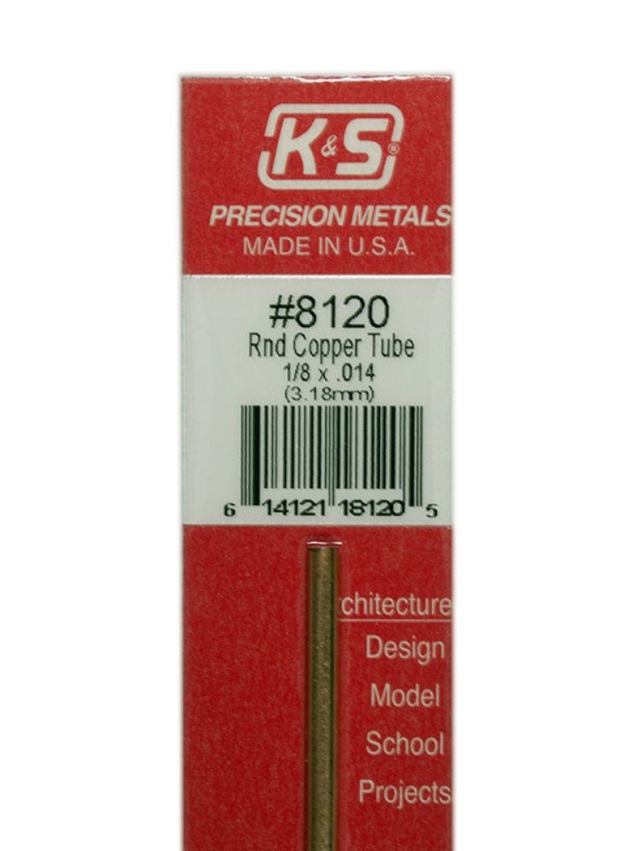 Copper | Accessories K&S K&S Copper Tube 1/8" X 12" #8120