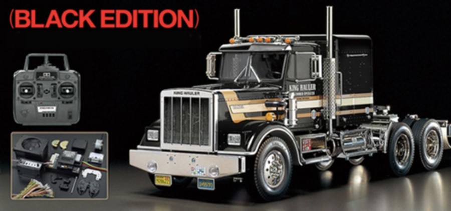 Trucks & Trailers | Cars/Tanks Tamiya Tamiya - 1/14 Rc King Hauler Black Edition [56336] W/ 4Ywd 4 Channel Radio