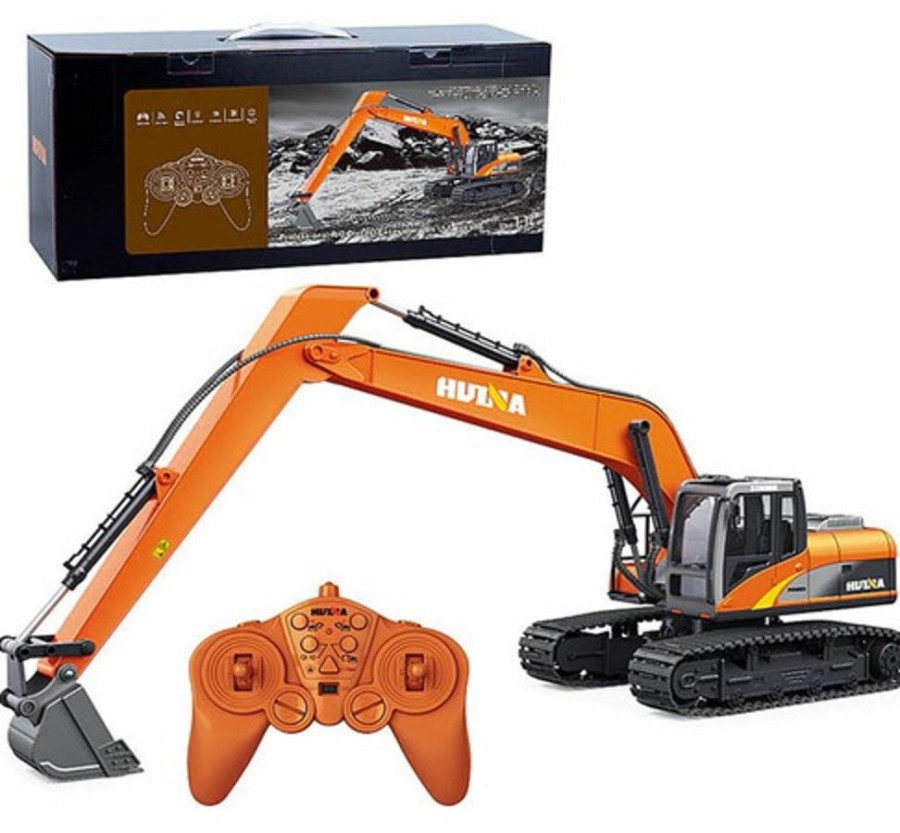 Cars/Tanks Huina Huina 1551 1/14 2.4G 15Ch Rc Excavator Digger With Long Reach Boom