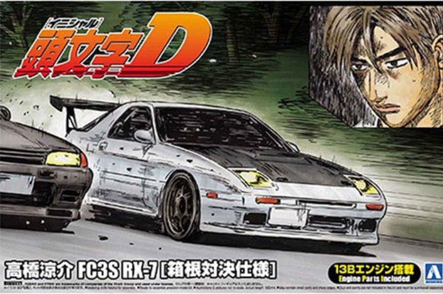 Cars | Model & Die-Cast Aoshima Aoshima - 1/24 Initial D No.7 Ryosuke Fc3S Rx-7 (13 B Engine Included)