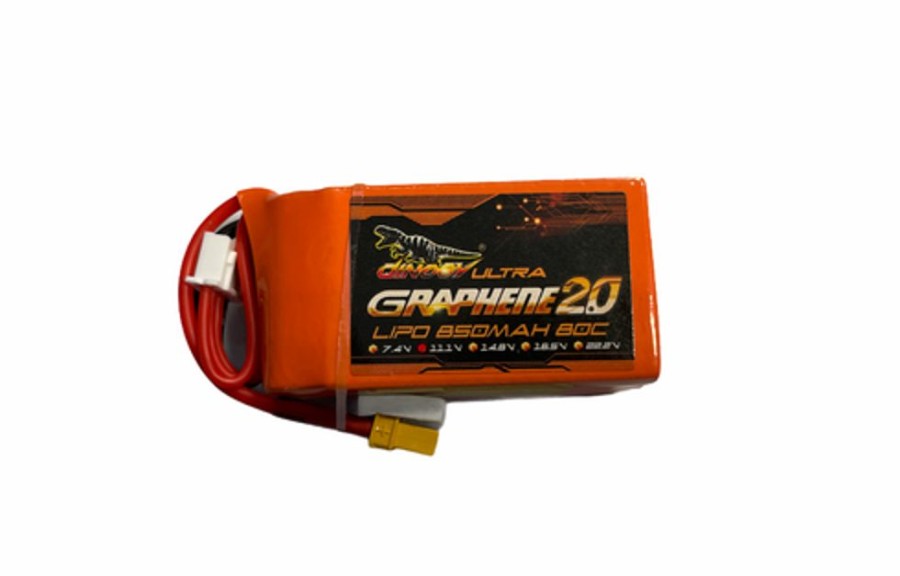 Lithium Polymer Batteries | Batt/Charger Dinogy Dinogy Ultra Graphene 2.0 3S 11.1V 850Mah 80C Li-Po W/ Xt60