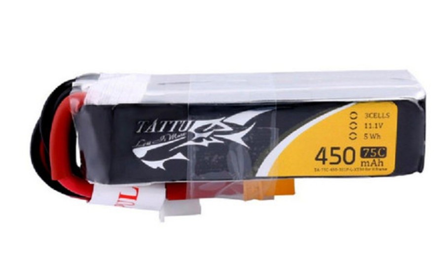 Lithium Polymer Batteries | Batt/Charger Gens Ace Tattu 450Mah 3S 75C Lipo Battery Xt30 (Long Shape)