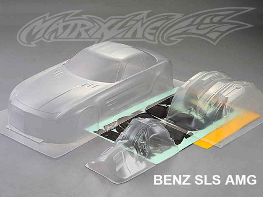 Rc Car Shell & Accessories | Parts Matrixline Benz Sls Amg Pc Body Shell With Chrome Light Bucket