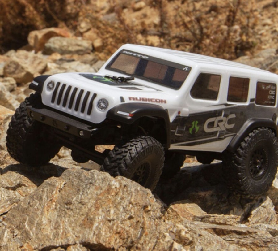 Cars/Tanks Axial Axial 1/24 Scx24 2019 Jeep Wrangler Jlu Crc 4Wd Rock Crawler Brushed Rtr, White