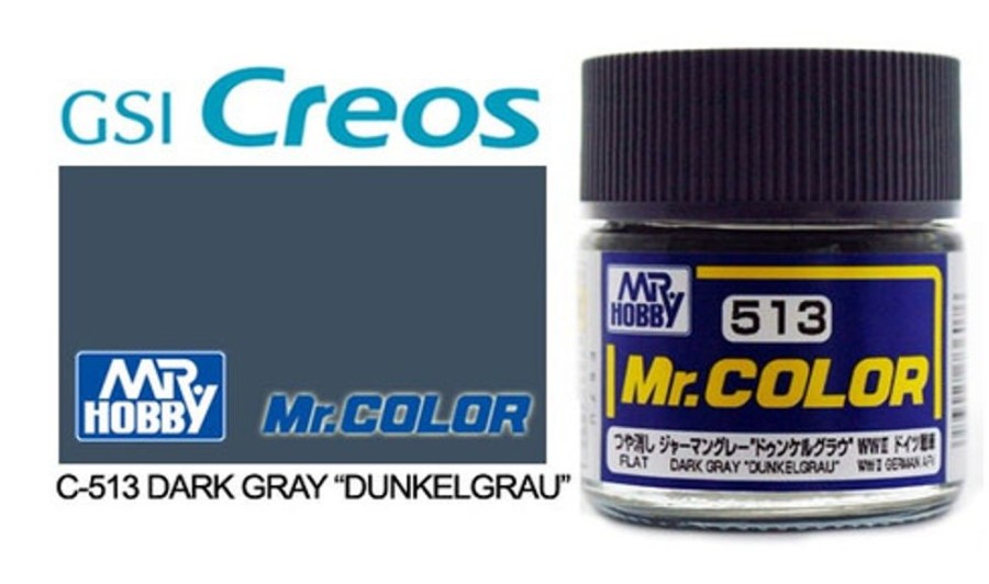 Mr. Hobby Paint | Accessories Mr Hobby Gunze - C513 Mr Color Dark Gray Dunkelgrau