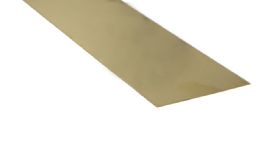 Brass | Accessories K&S Brass Strip - 2" Wide, 0.016" Thick, 12" Long #8234