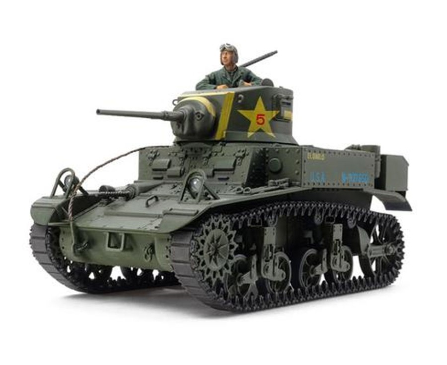 Military | Model & Die-Cast Tamiya Tamiya - 1/35 Us Light Tank M3 Stuart Late Production Plastic Model Kit [35360]