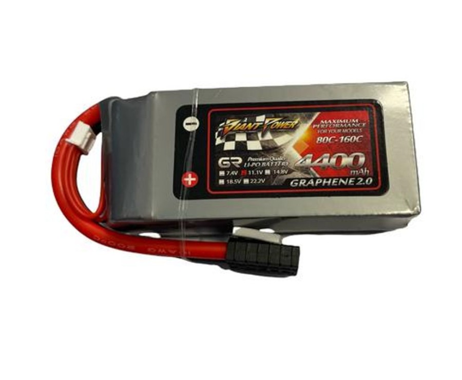 Lithium Polymer Batteries | Batt/Charger Giant Power Giant Power 3S Graphene 11.1V 4400Mah 80C Shorty Li-Po W/ Traxxas Plug