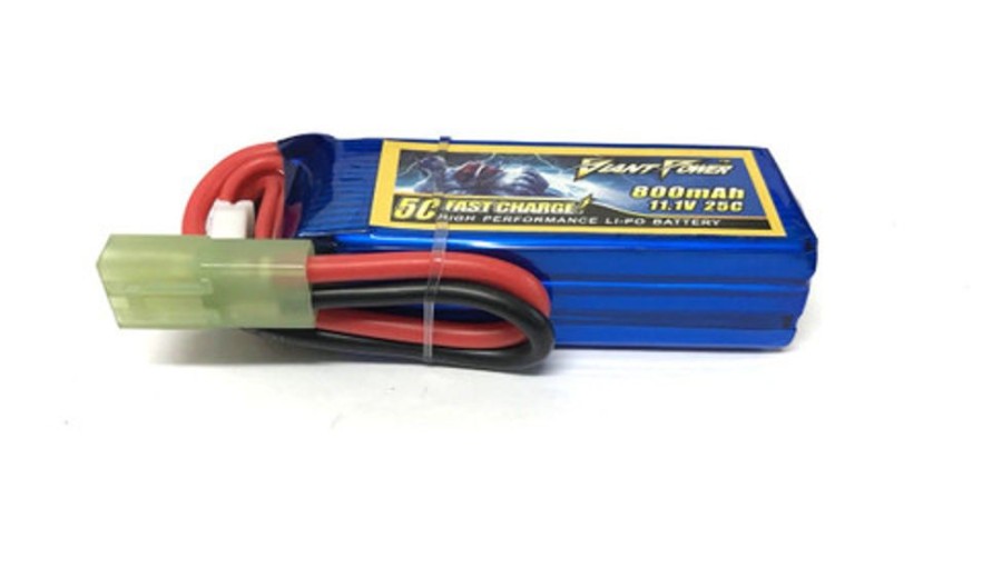 Lithium Polymer Batteries | Batt/Charger Giant Power Giant Power 3S 11.1V 800Mah 25C Li-Po W/ Mini-Tamiya Plug