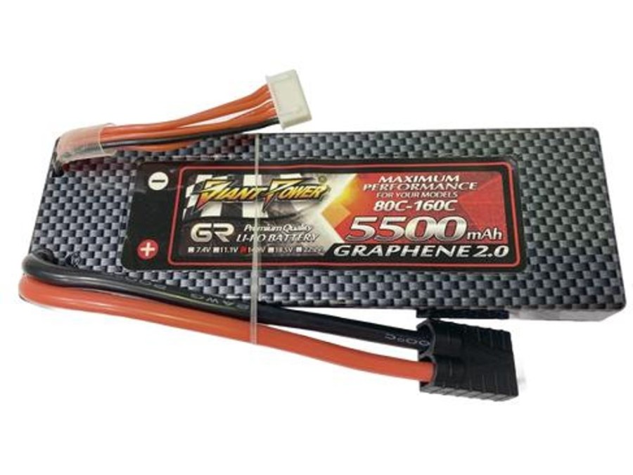 Lithium Polymer Batteries | Batt/Charger Giant Power Giant Power Graphene 4S 14.8V 5500Mah 80C Hardcase Li-Po W/ Traxxas Plug