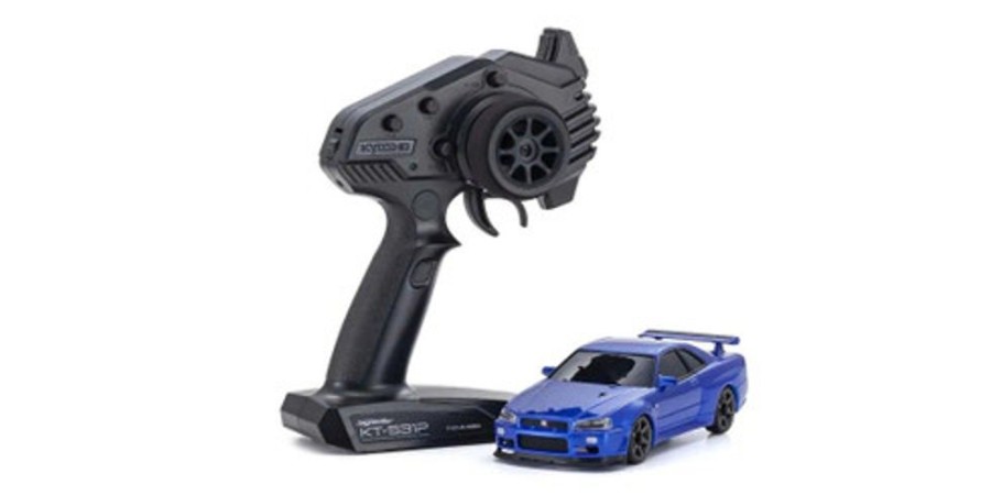 On Road | Cars/Tanks Kyosho Kyosho - Mini-Z Awd Nissan Skyline Gt-R R34 V.Spec Nur Metallic Blue 32629Mb