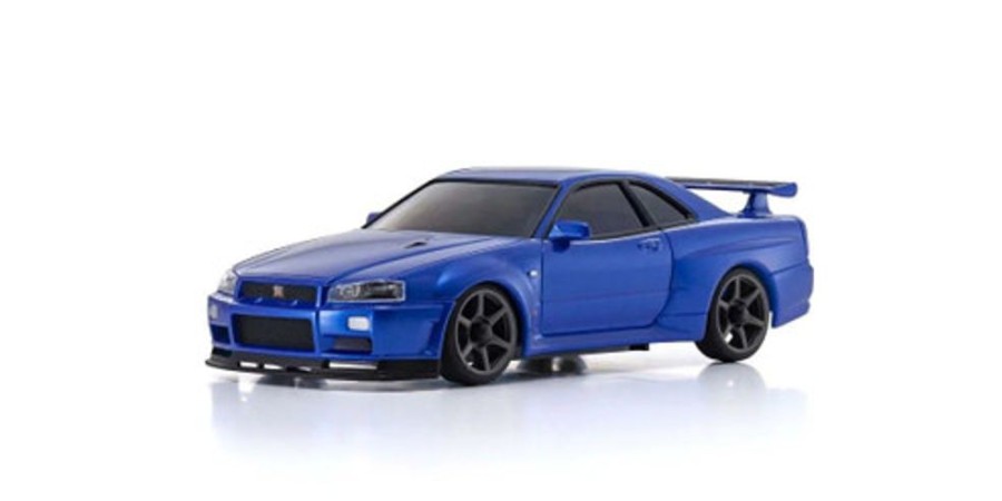 On Road | Cars/Tanks Kyosho Kyosho - Mini-Z Awd Nissan Skyline Gt-R R34 V.Spec Nur Metallic Blue 32629Mb