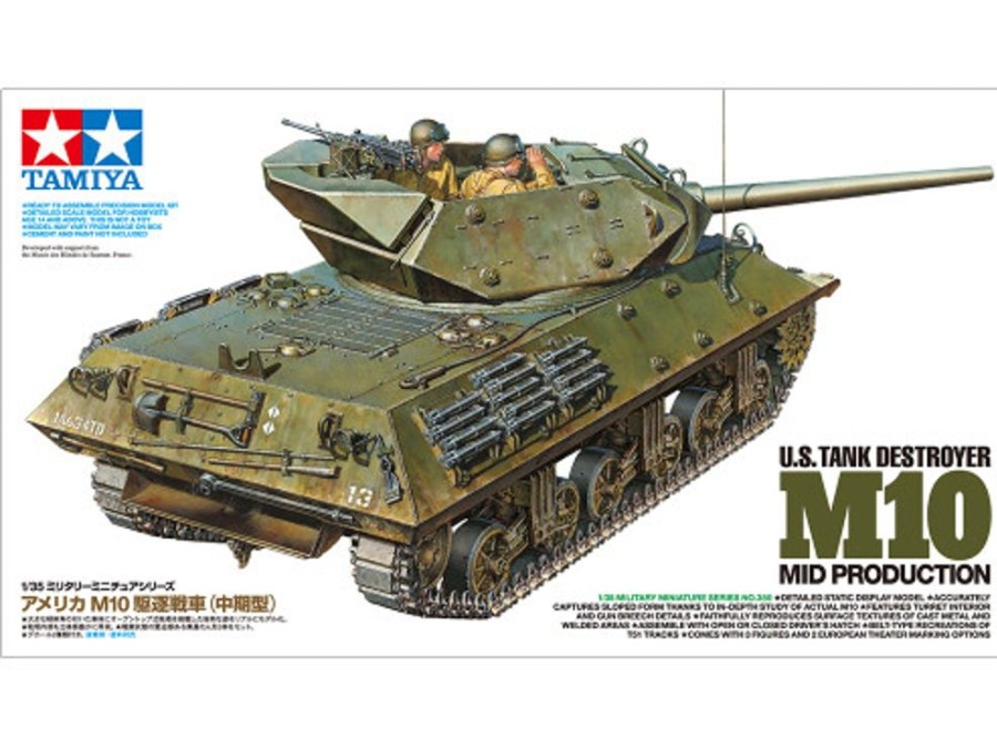 Military | Model & Die-Cast Tamiya Tamiya - 1/35 U.S. Tank Destroyer M10 (Mid Production) Plastic Model Kit [35350]