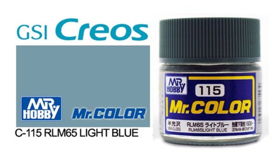 Mr. Hobby Paint | Accessories Mr Hobby Gunze - C115 Mr Color Semi Gloss Rlm65 Light Blue