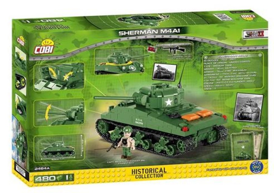 Model & Die-Cast Cobi Cobi - Small Army 2464 - World War Ii - Sherman M4A1 480Pcs