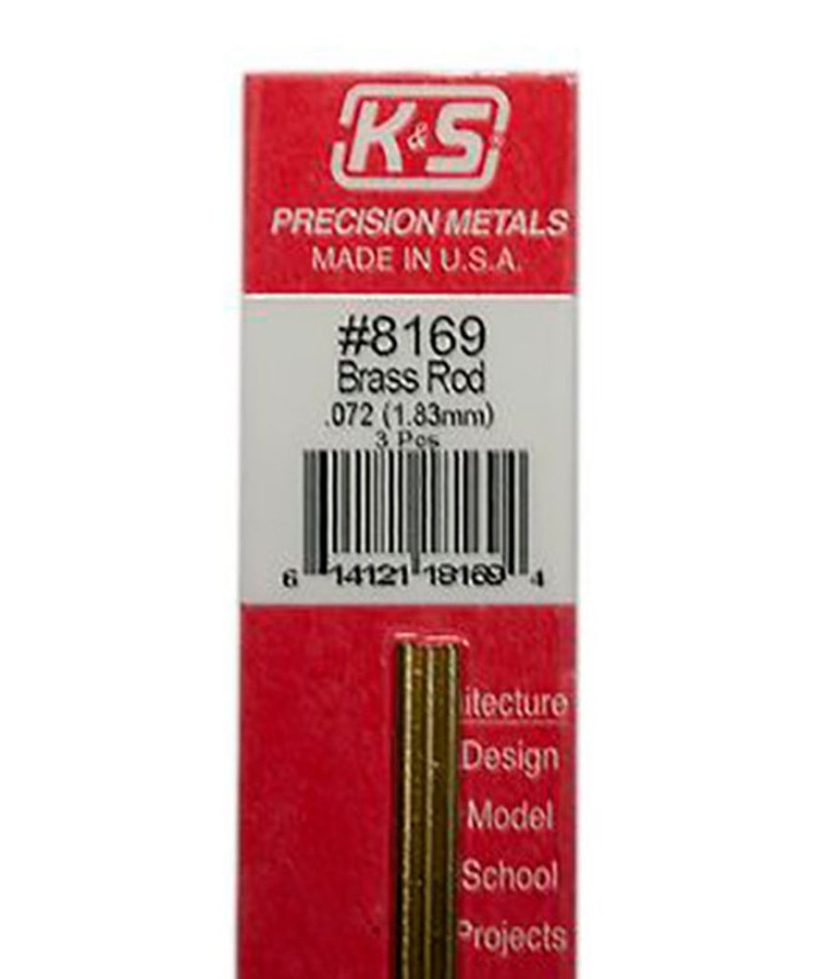 Brass | Accessories K&S K&S Brass Rod .072" X 12" #8169