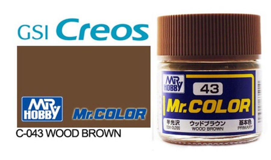 Mr. Hobby Paint | Accessories Mr Hobby Gunze - C043 Mr Color Semi Gloss Wood Brown