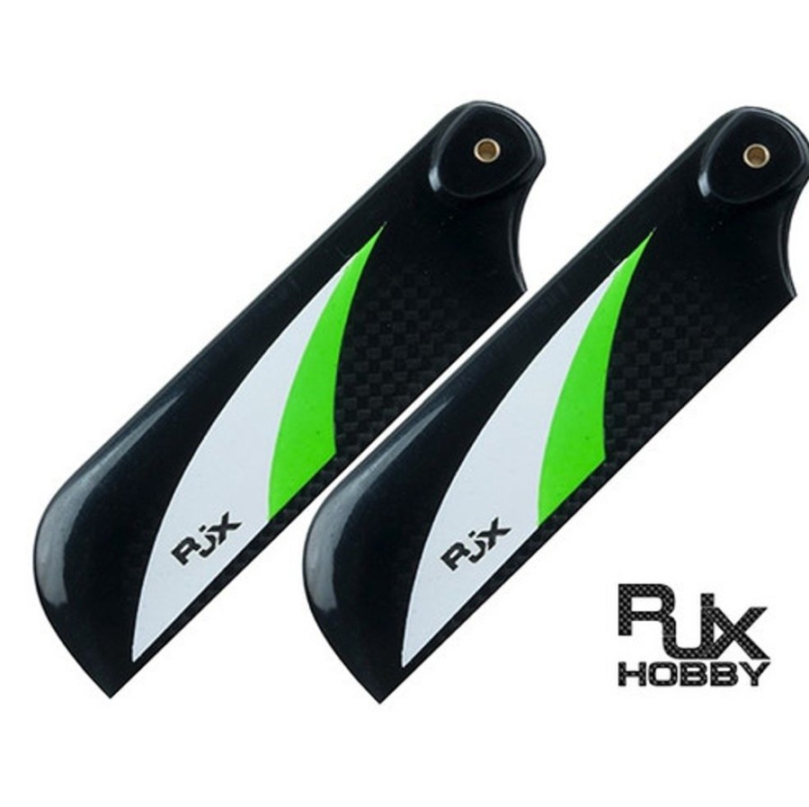 Rc Helicopter Blade | Parts RJX Rjx Vector Green And White 105Mm Tail Cf Blades V105Gw