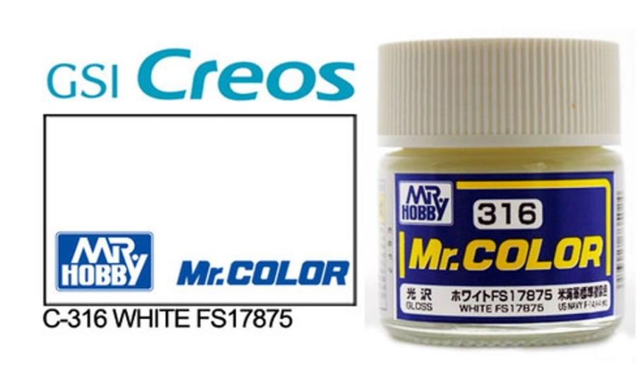 Mr. Hobby Paint | Accessories Mr Hobby Gunze - C316 Mr Color Gloss White Fs17875