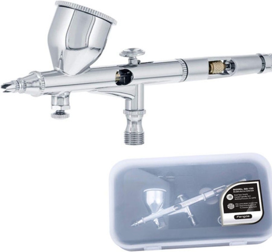 Paint Brushes, Airbrushes & Compressors | Accessories Feng Da Fengda Bd-180K Double Action Gravity Feed Airbrush