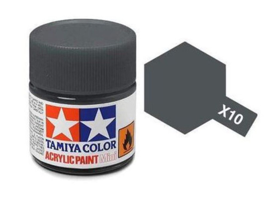 Tamiya Paint | Accessories Tamiya Tamiya X-10 Gloss Acrylic Paint Gun Metal [81510]