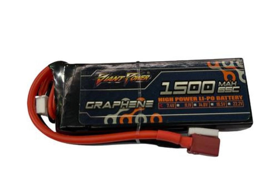 Lithium Polymer Batteries | Batt/Charger Giant Power Giant Power 2S 7.4V 1500Mah 65C Li-Po W/ T-Plug