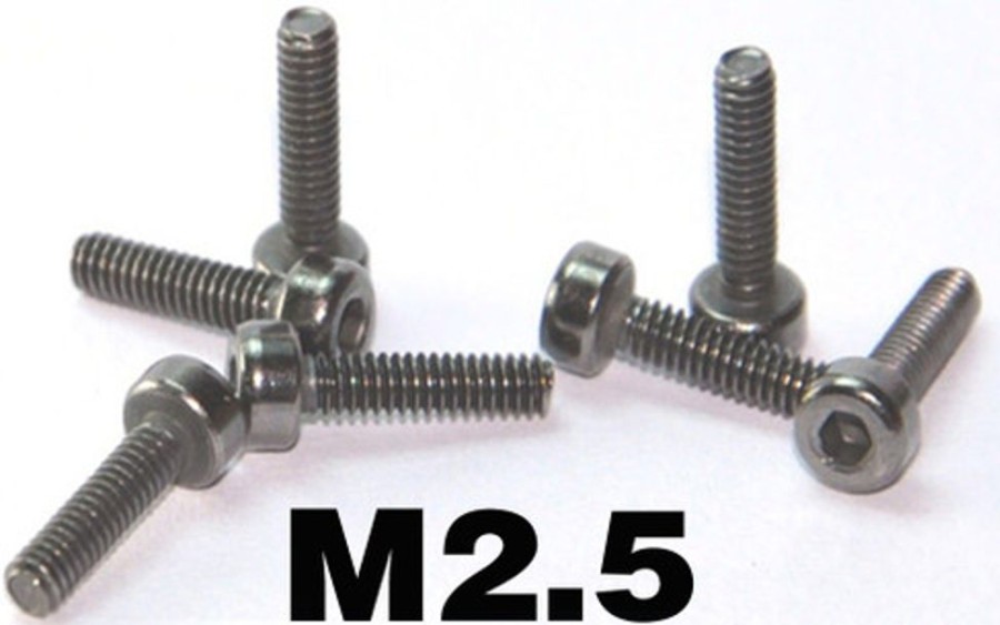 Accessories Hobby Station M2.5 Cup Head 12.9 Grade Steel Screws In Black (Pack Of 10)