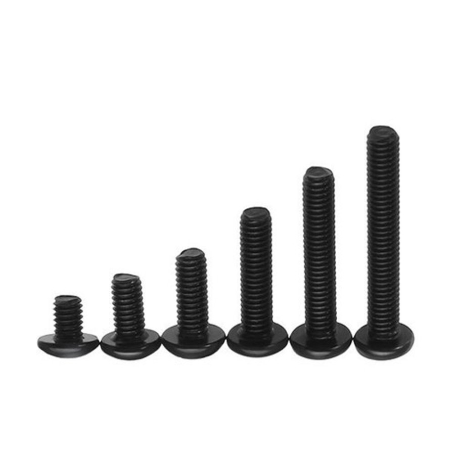 Accessories | Parts HobbyCarbon M3 Button Head Screw - Steel - Black (10 Pcs)