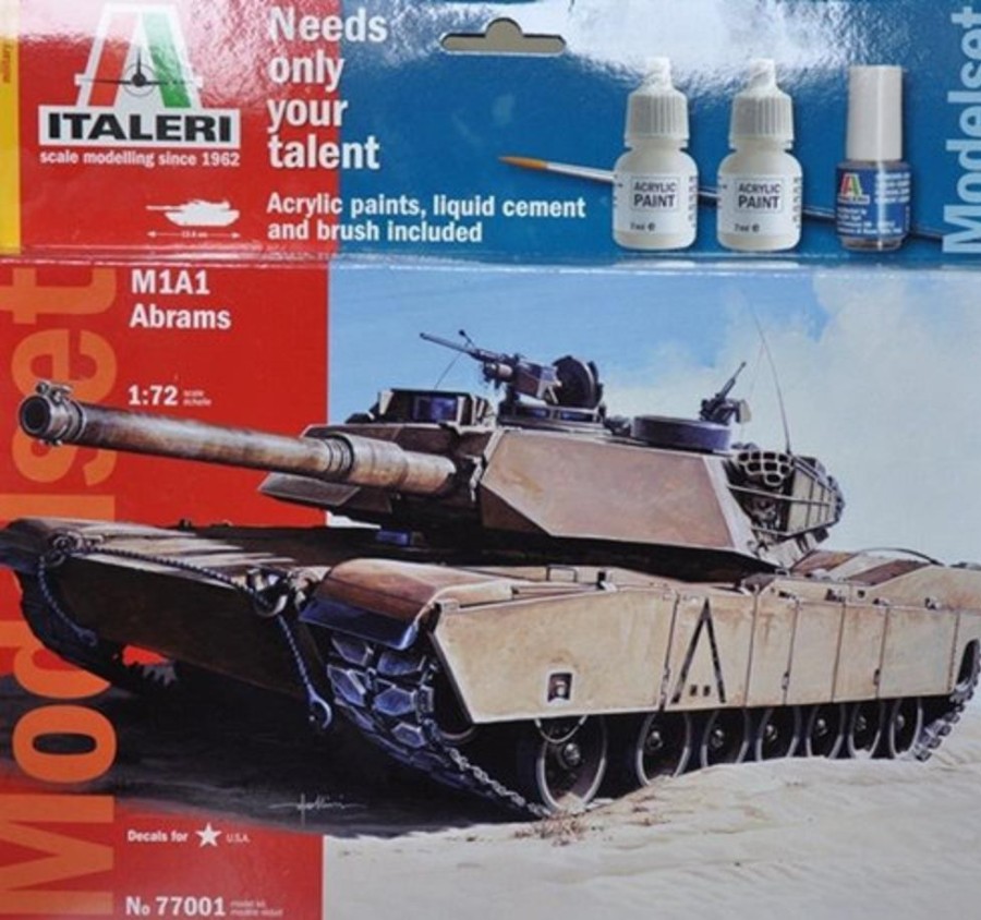 Military | Model & Die-Cast Italeri Italeri - 1/72 M1A1 Abrams Plastic Model Kit [1-77001]