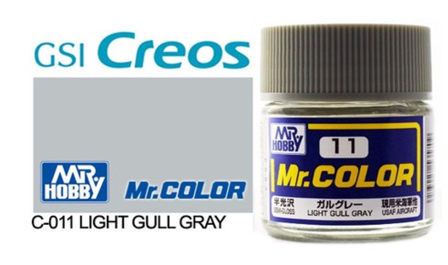 Mr. Hobby Paint | Accessories Mr Hobby Gunze - C011 Mr Color Semi Gloss Light Gull Grey