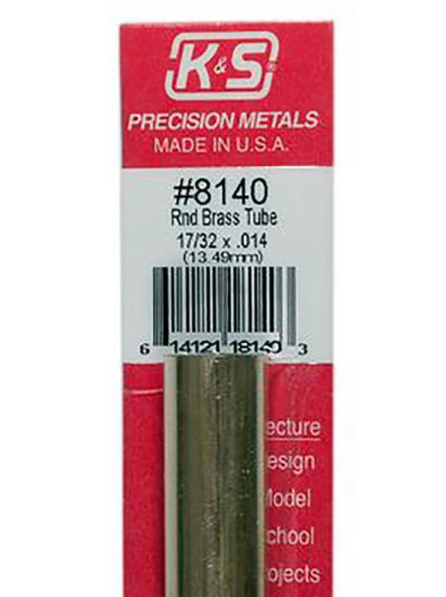 Brass | Accessories K&S K&S Brass Round Tube 17/32" X 12" #8140